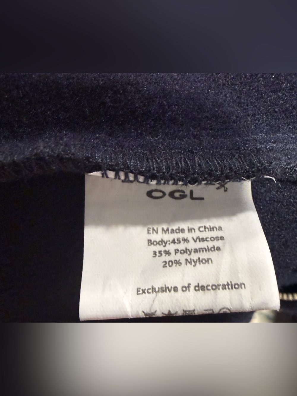 OGL Navy Cropped Zip Front Jacket Size Small | Minimalist Collared Jacket | - Picture 8 of 9